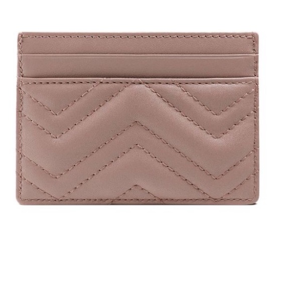 Gucci GG Marmont card case in porcel rose - Picture 2 of 8